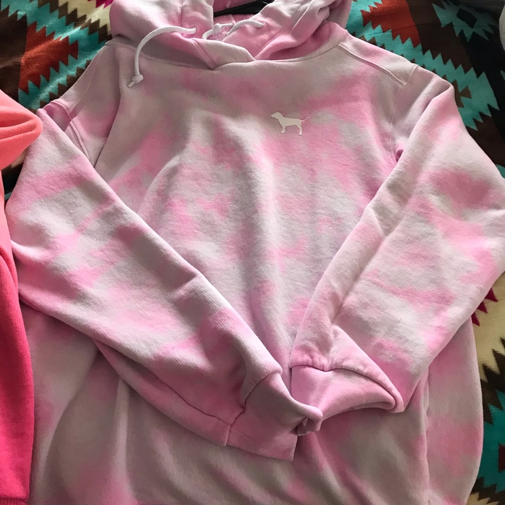 PINK tie dye hoodie
